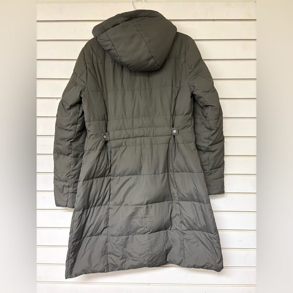 Ralph Lauren Long Down Parka Jacket Women’s Small Fleece Winter Grey Green Coat - Picture 7 of 10